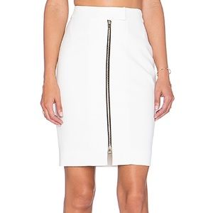 L'agence corine front zip in white