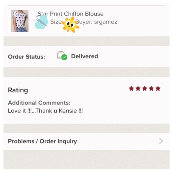 BLACK FRIDAY (LAST ONE) Star Print Chiffon Blouse - Picture 6 of 6