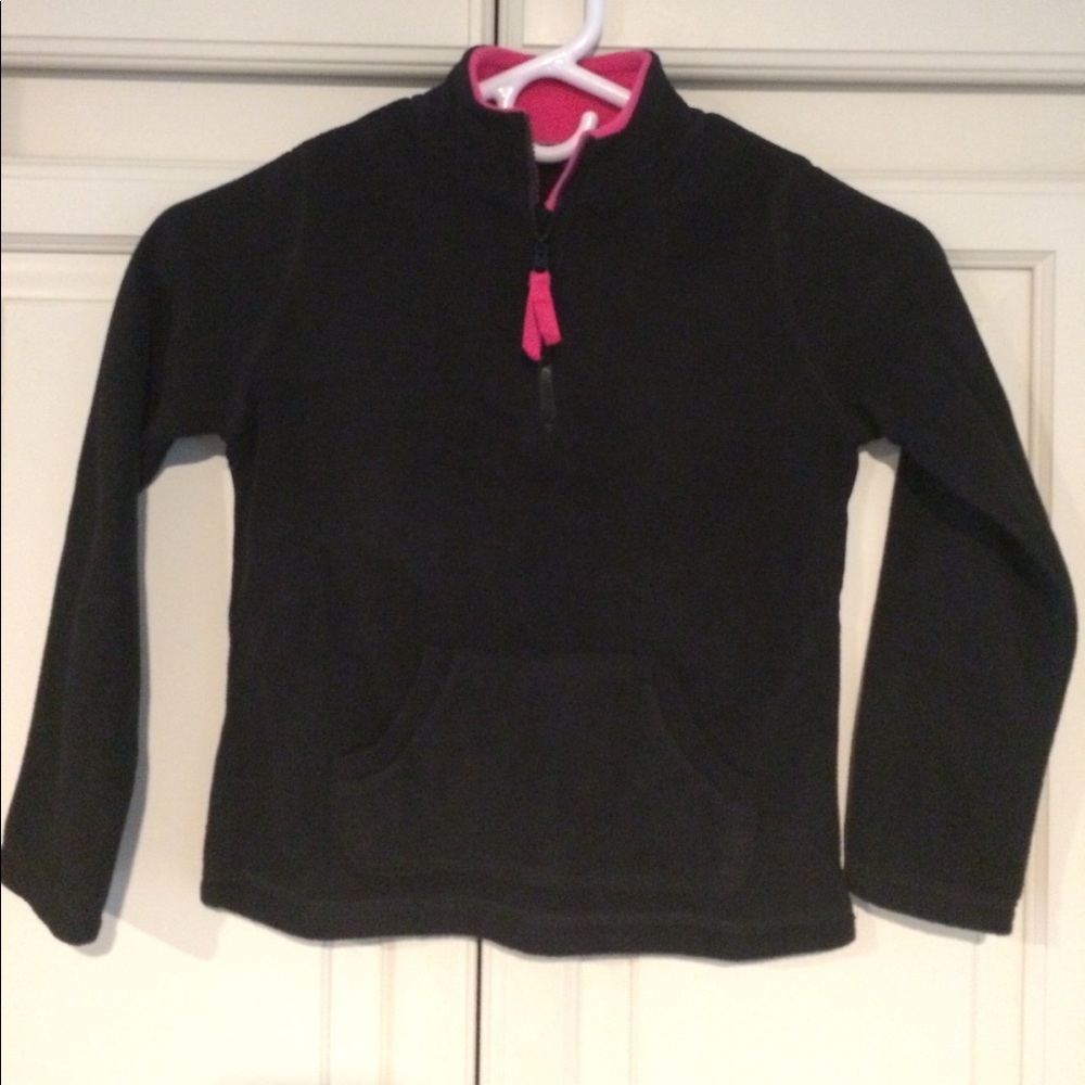 Girls Greendog Fleece Pullover 6X NWT Pink/Black