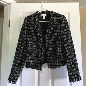 Vintage Marshall Fields Black White Wool Jacket