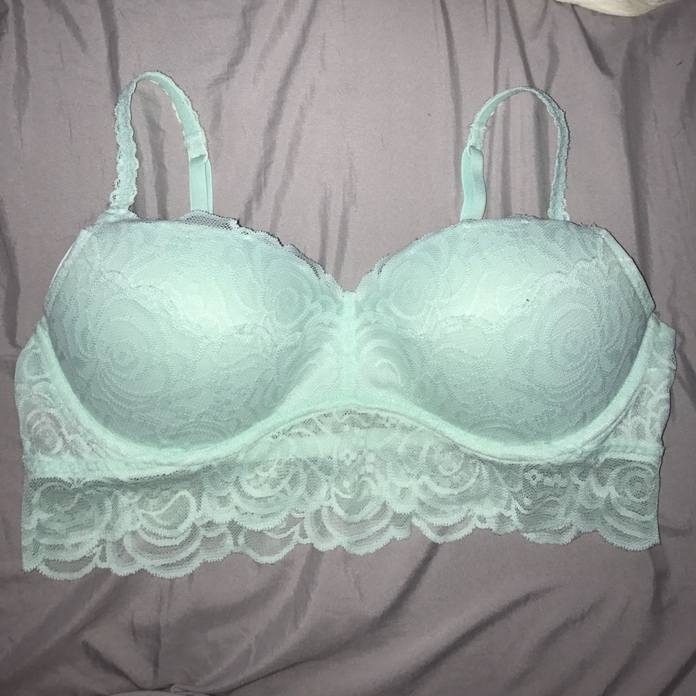 Turquoise/baby Blue lace Bralette