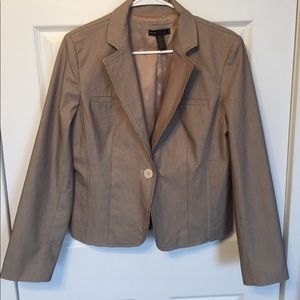 Grace Elements Beige Stripe Blazer, Size 12P