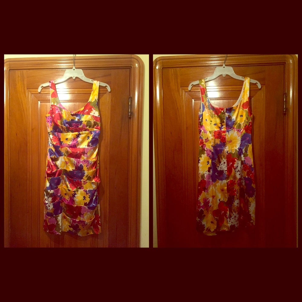 Bisou Bisou Multicolored Floral Dress