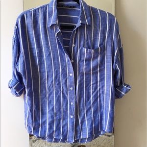 Zara Striped Button Down Shirt