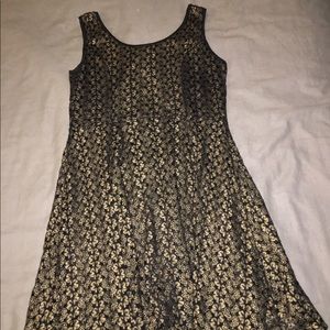 Gold & black cocktail dress