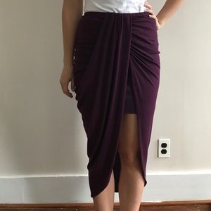 Plum wrap skirt