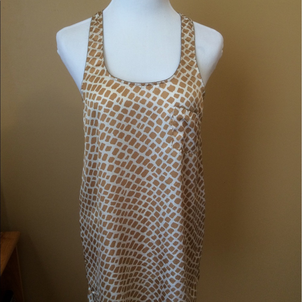 Silky giraffe print dress with silver accents