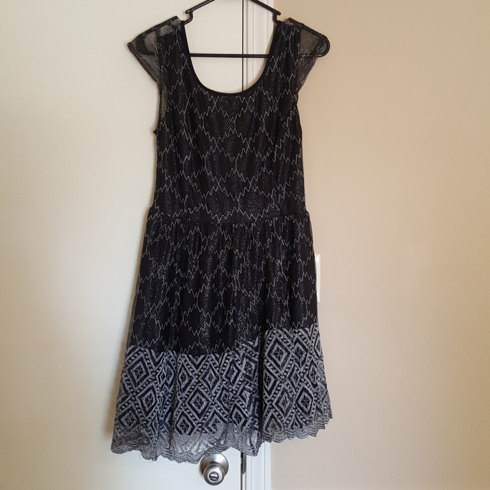 UO sparkly sun dress with sheer back