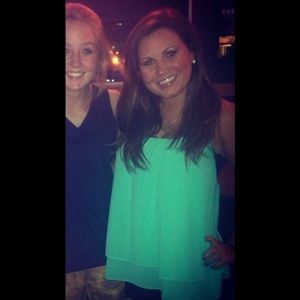 Blue top with VERY cute back