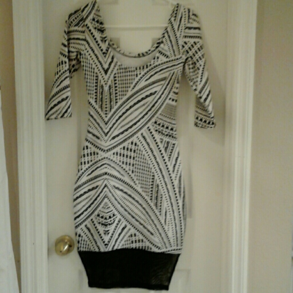 BLACK and white dress