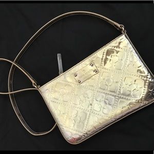 Kate spade gold crossbody purse