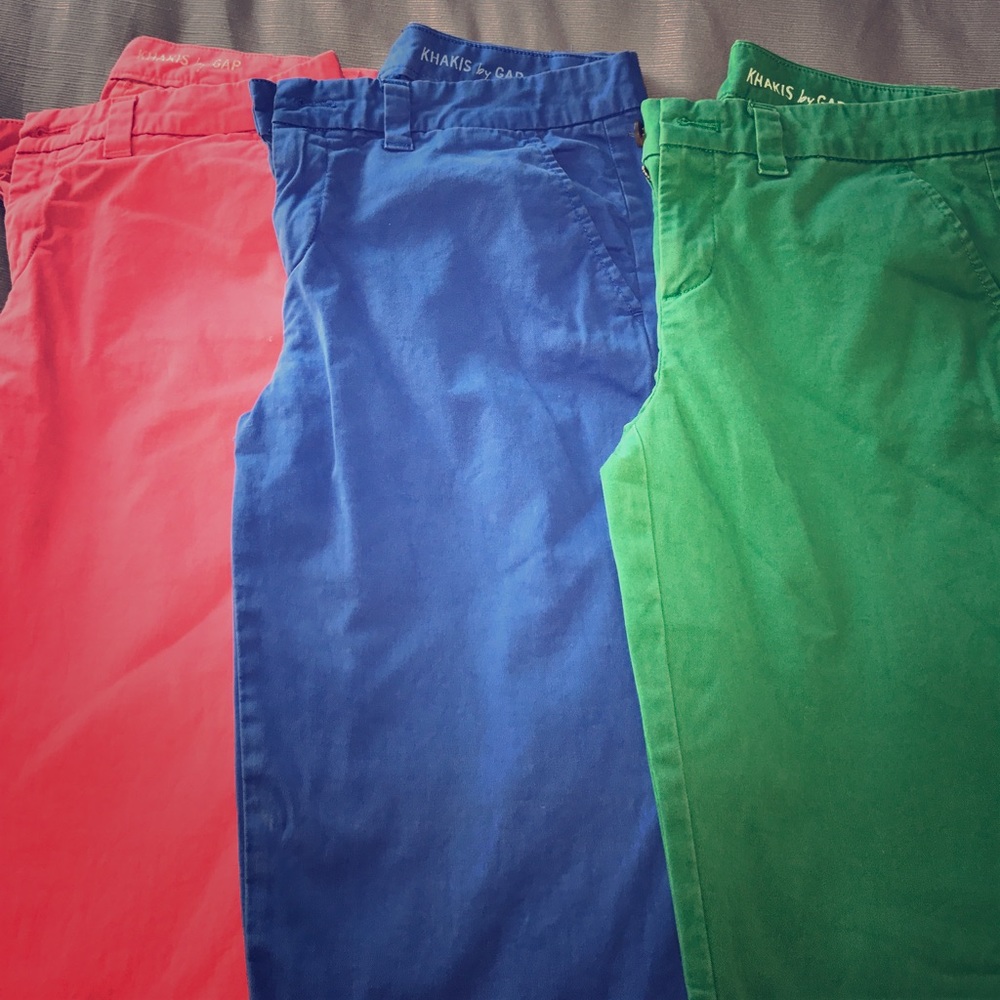 Gap- 3 pairs of Broken-In Khakis