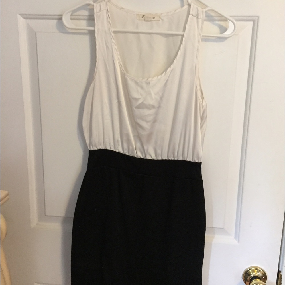 White and black dress