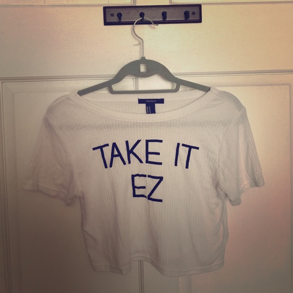 "Take it EZ" crop tee - Picture 1 of 2
