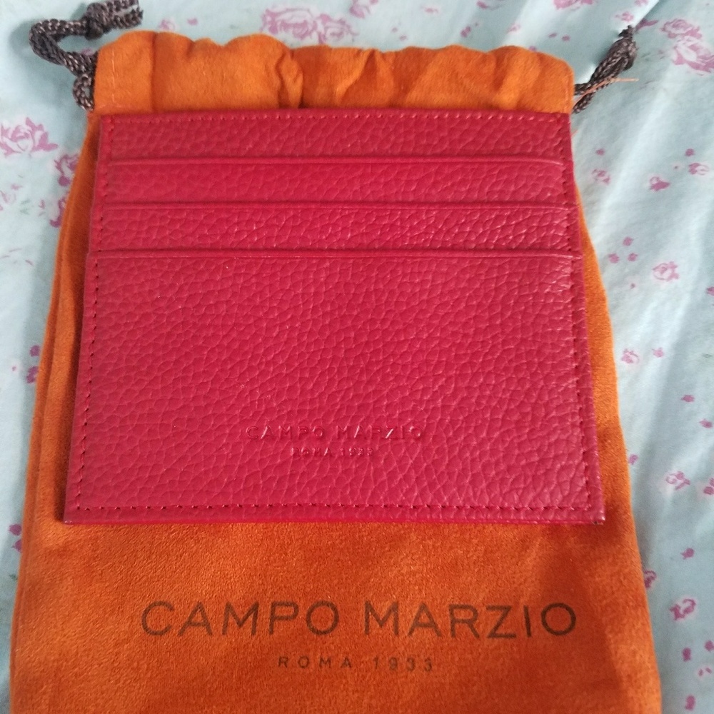 Campo Marzio Red Leather card case - Picture 1 of 3