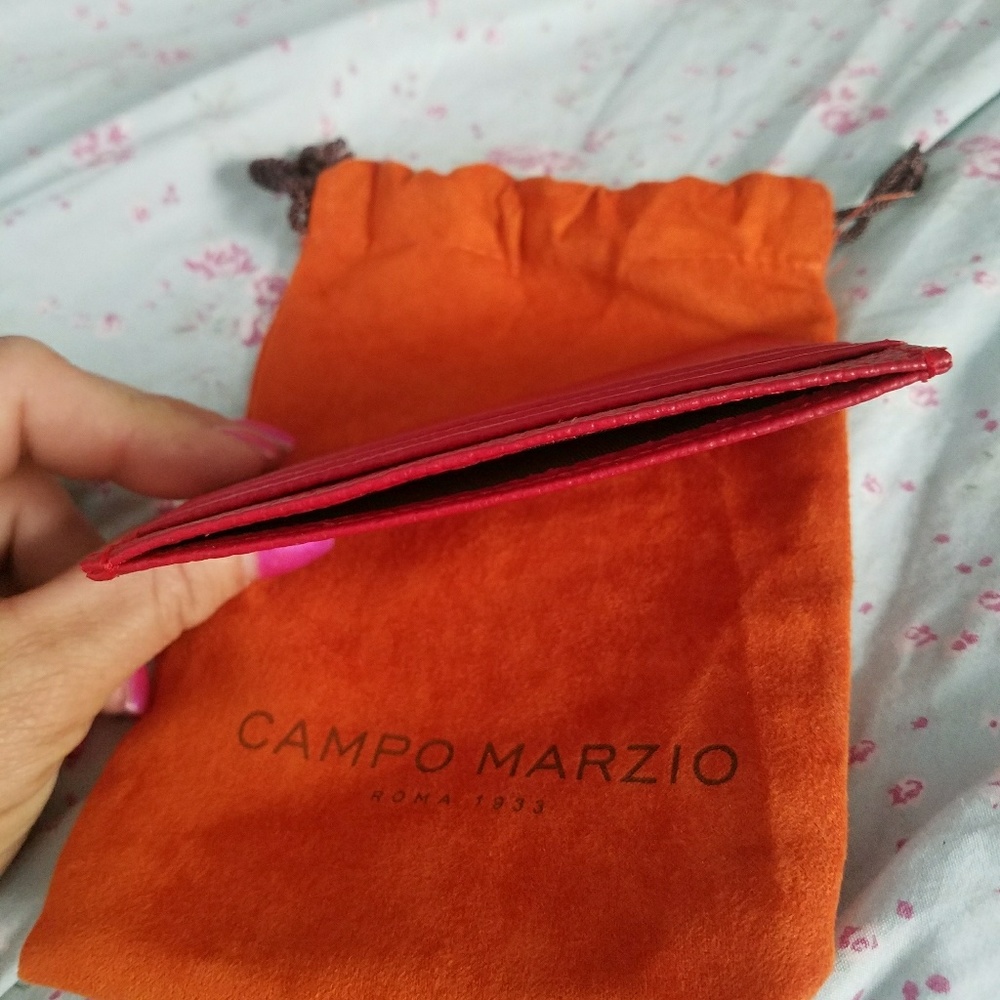 Campo Marzio Red Leather card case - Picture 3 of 3
