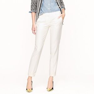 J Crew Cafe Capri in White
