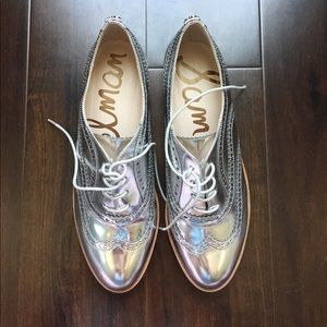 Silver Sam Edelman Oxfords 9.5