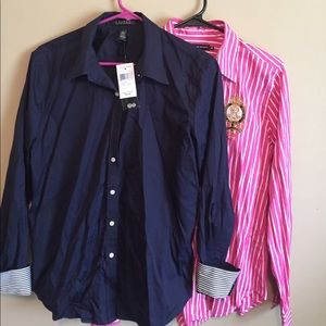 Ralph Lauren long sleeved button up polos