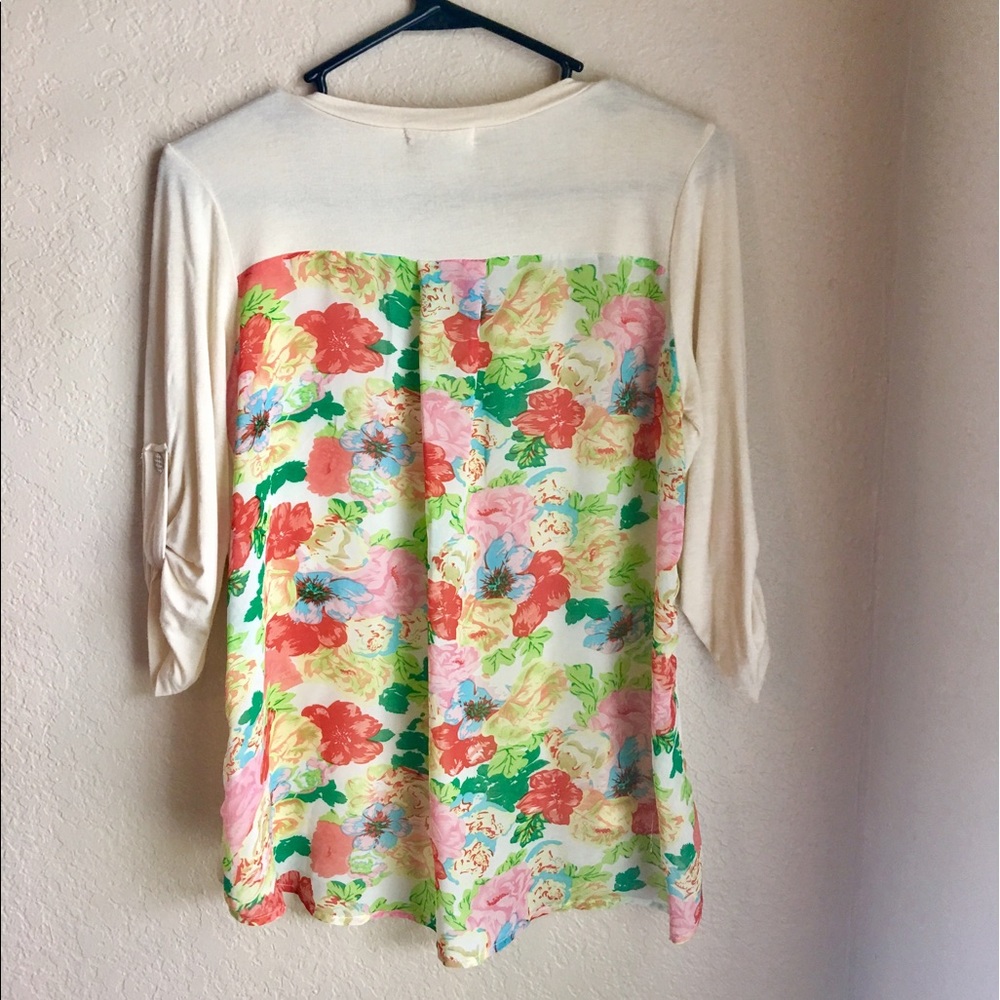 🌸🌺🌼 Floral 3/4 sleeve top