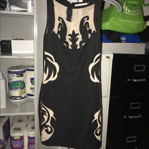 Black mesh detail dress