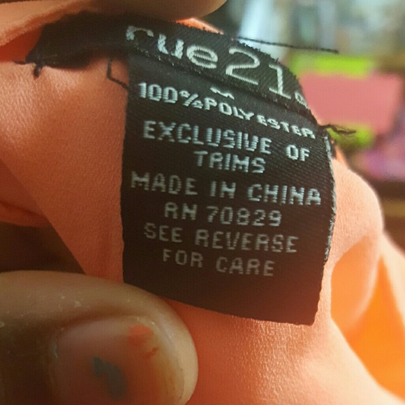 Halfway zip sherbet/peach shirt - Picture 2 of 7