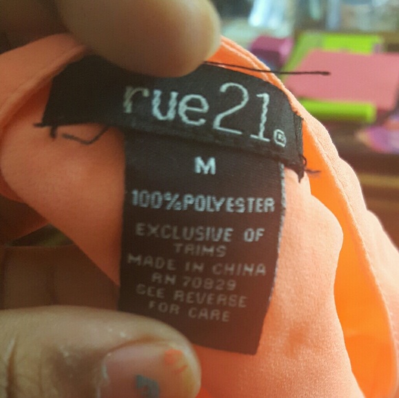 Halfway zip sherbet/peach shirt - Picture 3 of 7