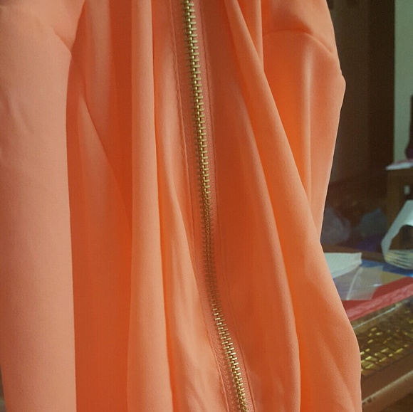 Halfway zip sherbet/peach shirt - Picture 5 of 7