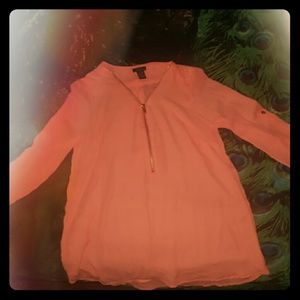 Halfway zip sherbet/peach shirt