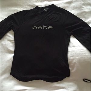 bebe long sleeved top