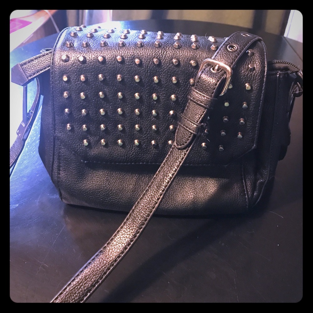 Studded Black Poverty Flats Purse