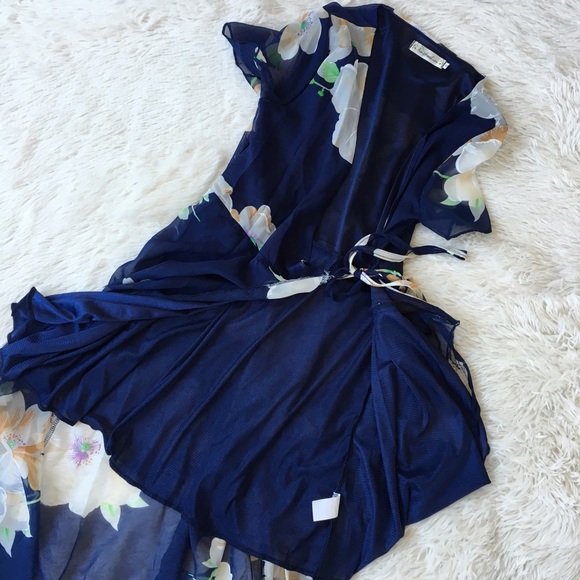 ⚜"Catalina" Floral Chiffon Maxi Wrap Dress⚜ - Picture 6 of 8