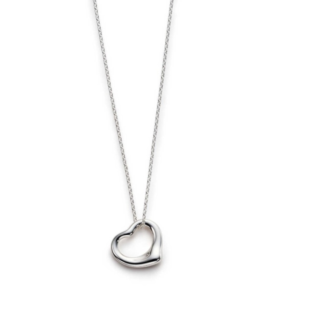 Tiffany co silver heart open heartnecklace