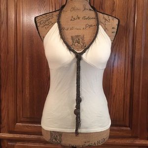 BCBG Max Azria Beaded Halter Top