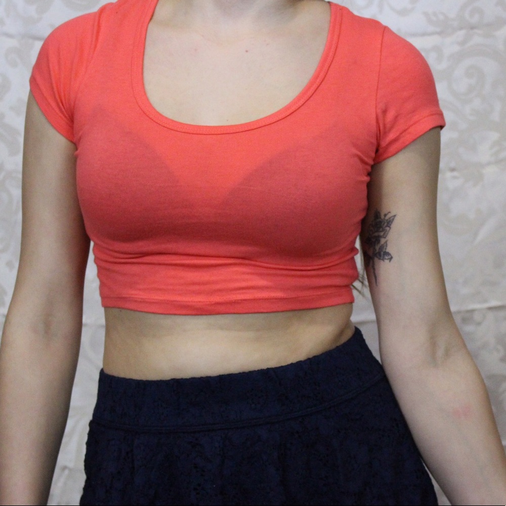 Coral Crop Top