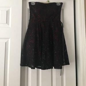 strapless formal dress