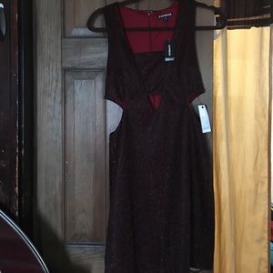 Red gold dress party