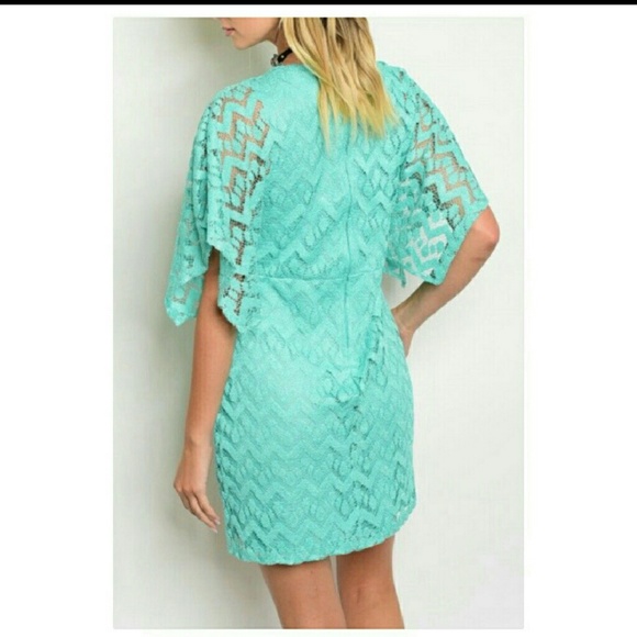 Turquoise Lace Dress S, M & L - Picture 2 of 4