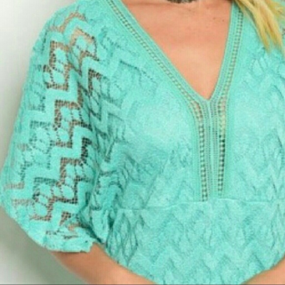 Turquoise Lace Dress S, M & L - Picture 3 of 4