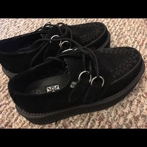 T.U.K. Black Suede Creepers