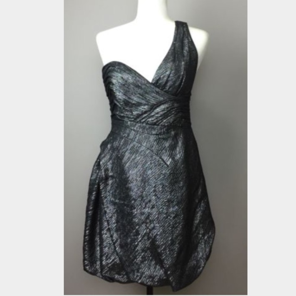 Silver ABS Cocktail Dress - Size 4, NWT