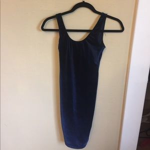 Blue Velvet Dress