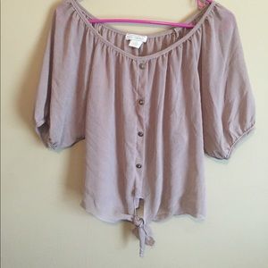 Tan body central blouse