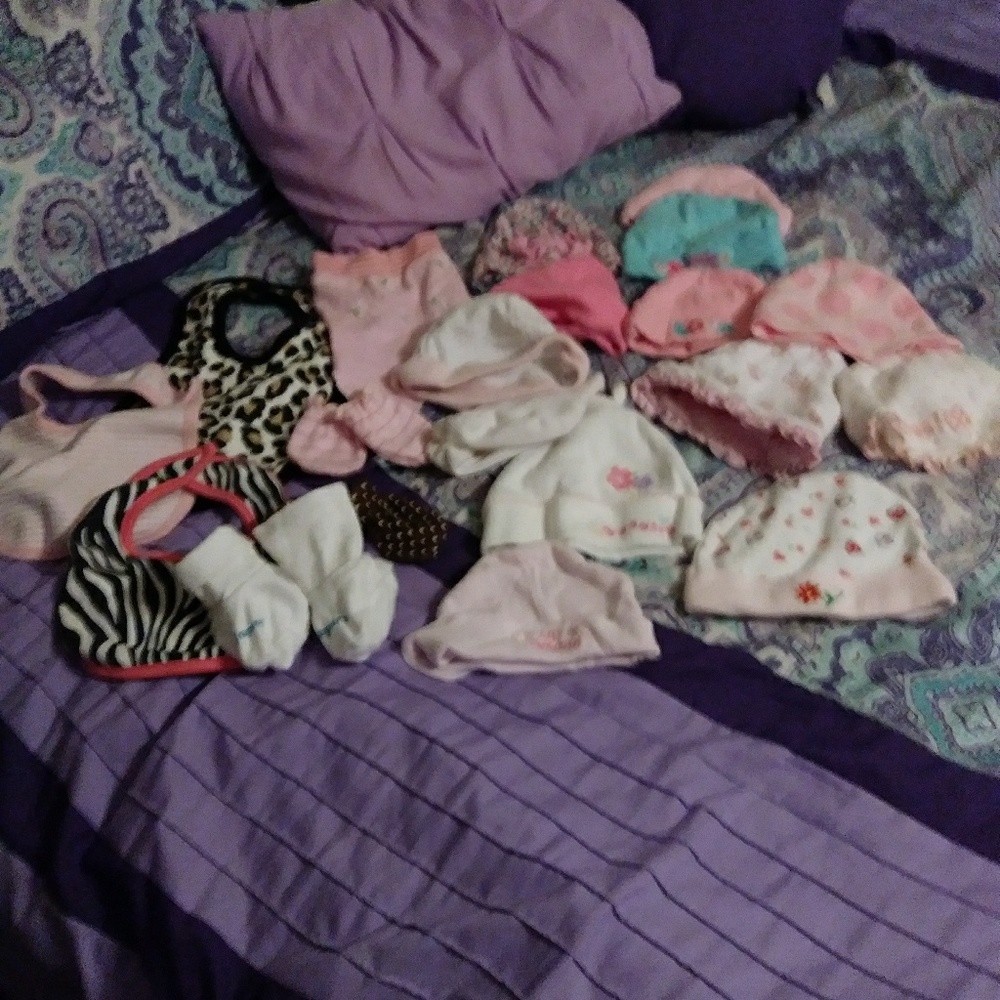 Bib cap n booties lot