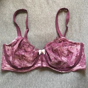 Victoria's Secret maroon unlined 34DDD bra