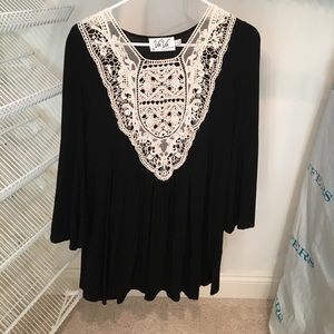 Black Crochet Shirt