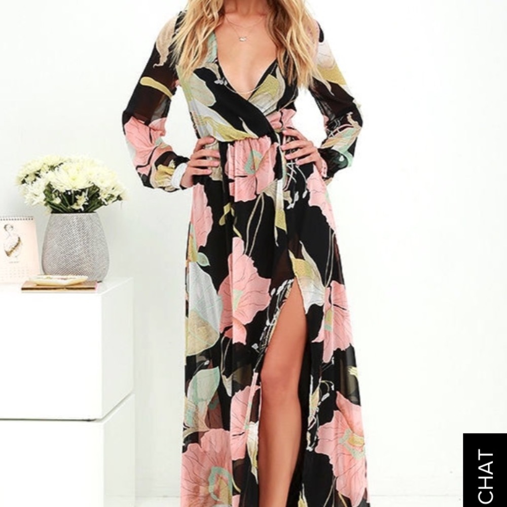 Lulus floral printed maxi dress