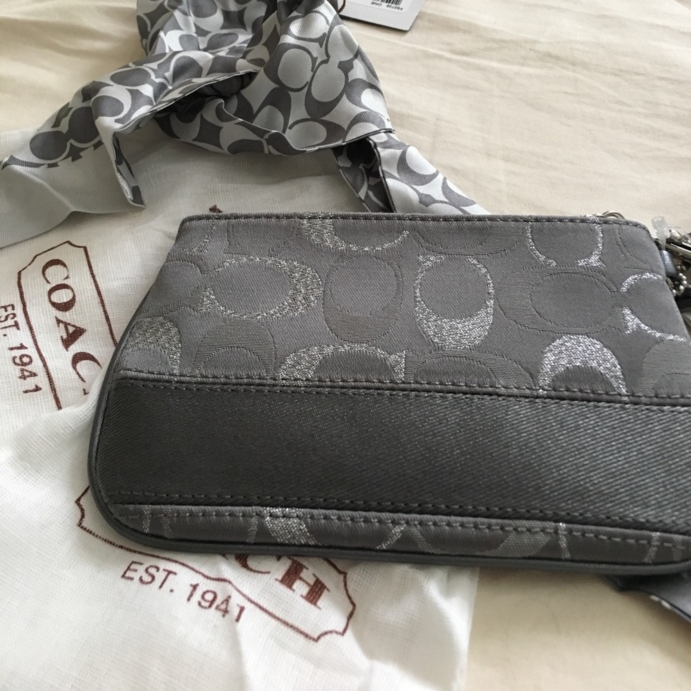 Silver Coach Wristlet & Matching Ascot