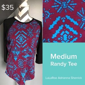 🌸🌸 🆕 LuLaRoe Randy Tee Size Medium HTF Aztec!