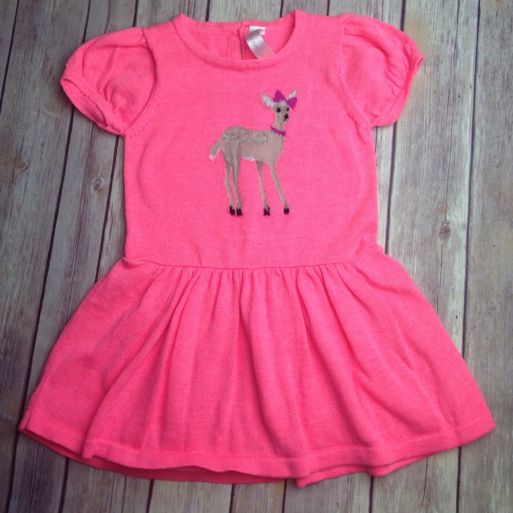 Bright coral sweater dress